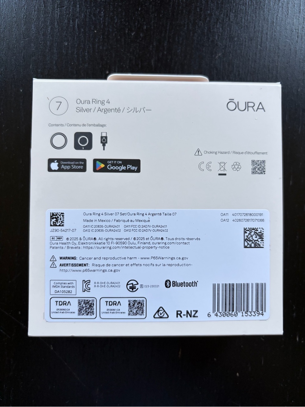 Oura 4 Smart Ring - Silver Size 7 NWT - Picture 9 of 11